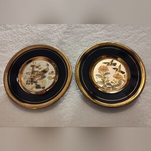 Elegant Gold and Black Decorative Plates